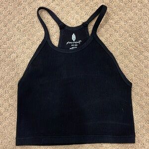 NWOT Free People Happiness Runs crop racer back tank - size XS/S